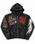 Eternal Peace Patchy Zip (Black)